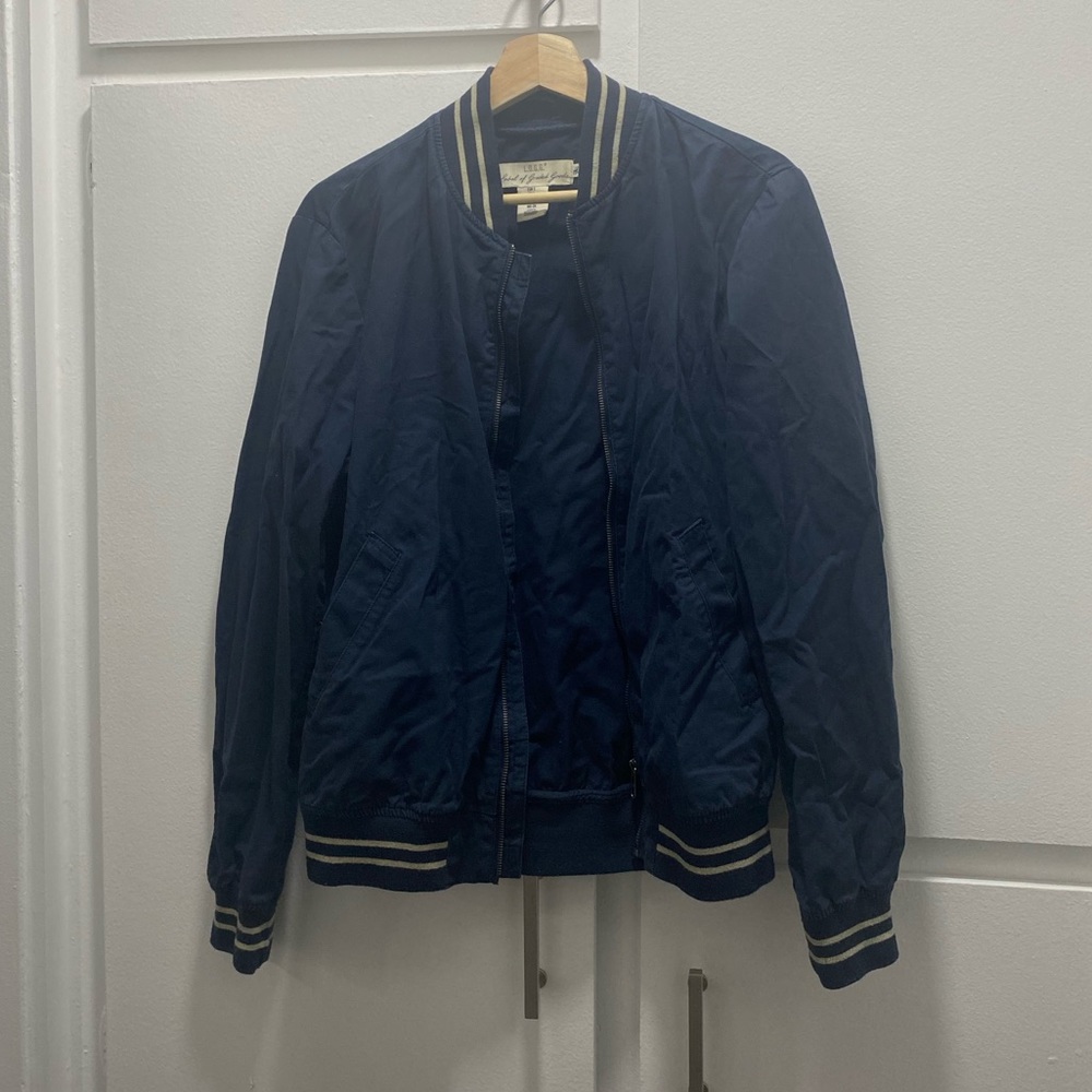 Blue baseball bomber jacket